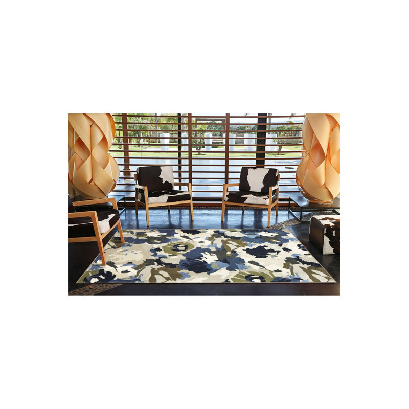 Tapis bleu pastel lavable à la machine, Sous-tapis rectangulaire 2 pi 6 po x 4 pi 11 po