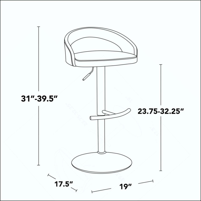 Repose-pieds de tabouret de bar réglable - ensemble de 2, Or