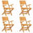Arkoe Rectangular 4 - Person 120Cm Long Teak Dining Set
