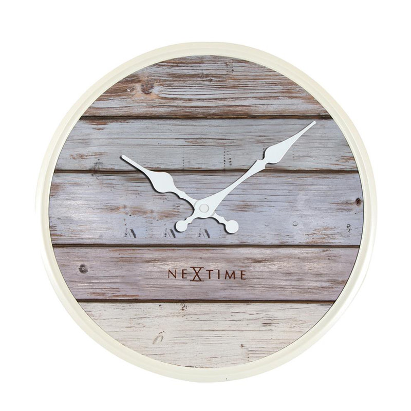 Horloge murale 13,62", Bois naturel
