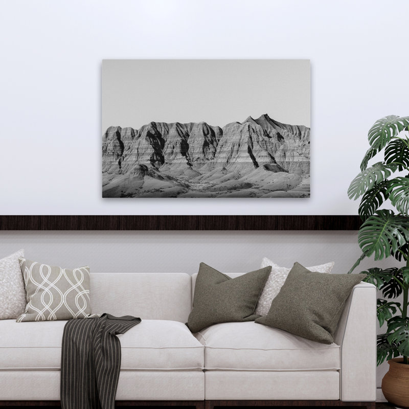 Contemporary Badlands BW, H 48 po x l 32 po