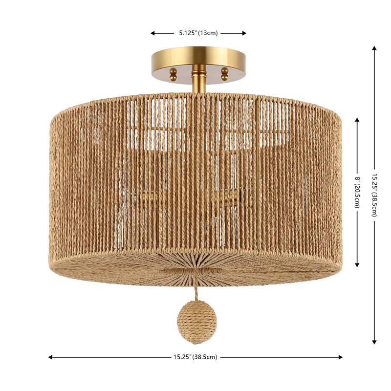 Patrici Paper Semi Flush Mount