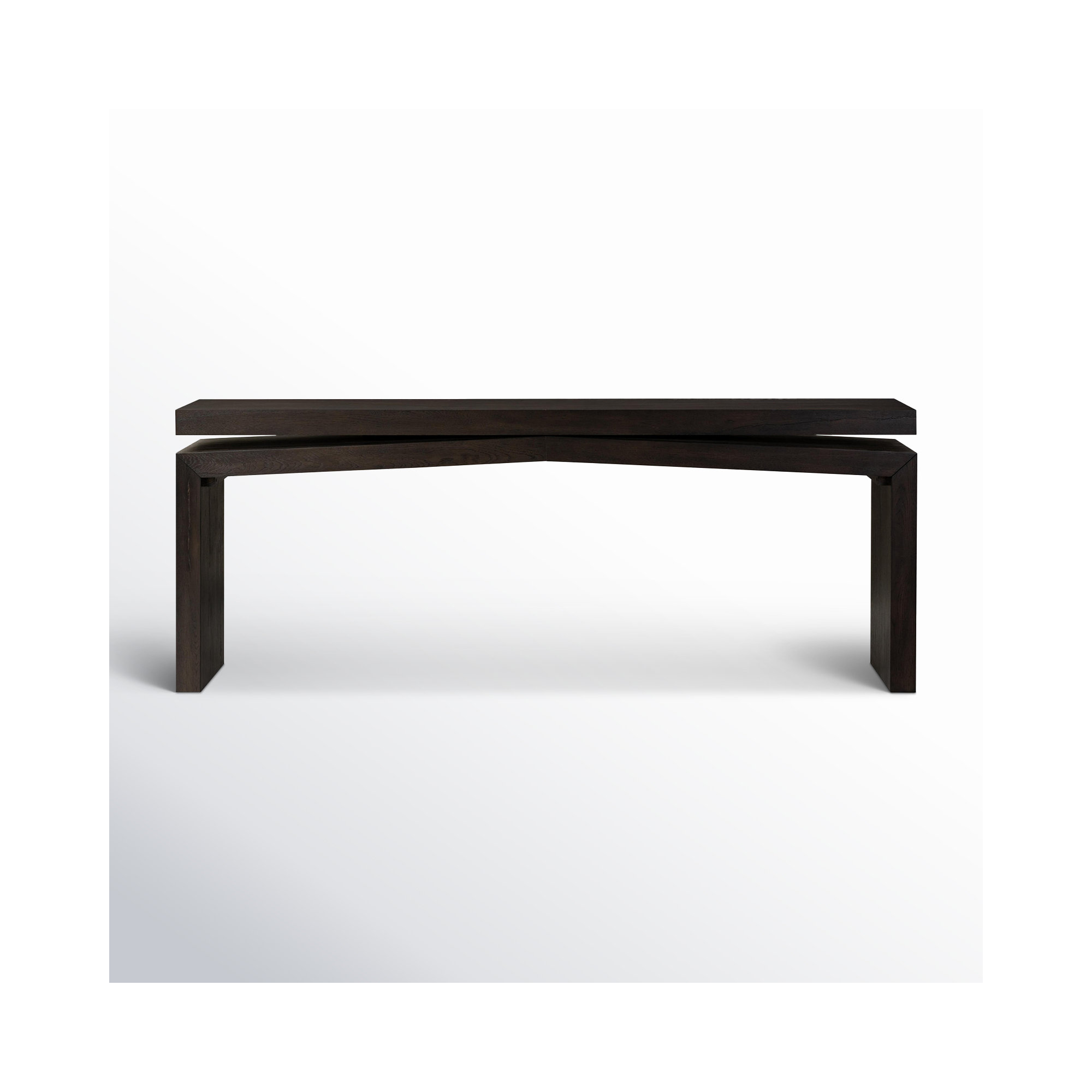 Henn Solid Wood Console Table, 30.75" H x 94" W x 15" D, Smoked Black