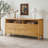 Modern Farmhouse Rustic Solid Wood 65" Sideboard With Storage-1872822735