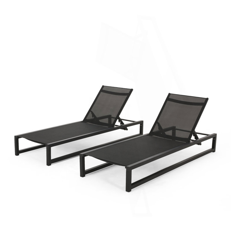 Chaise longue, Noir