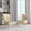 Dreamy White Digital Spring Flowers - Chaise d'appoint rembourrée moderne