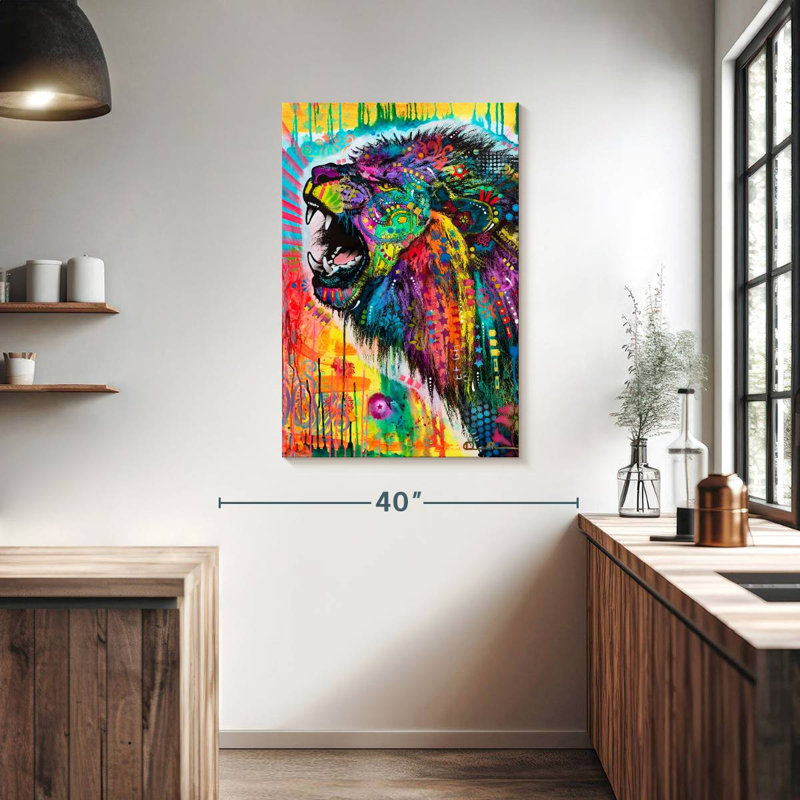 Lion d'Afrique du Sud Brampt, H 39 po x l 26 po