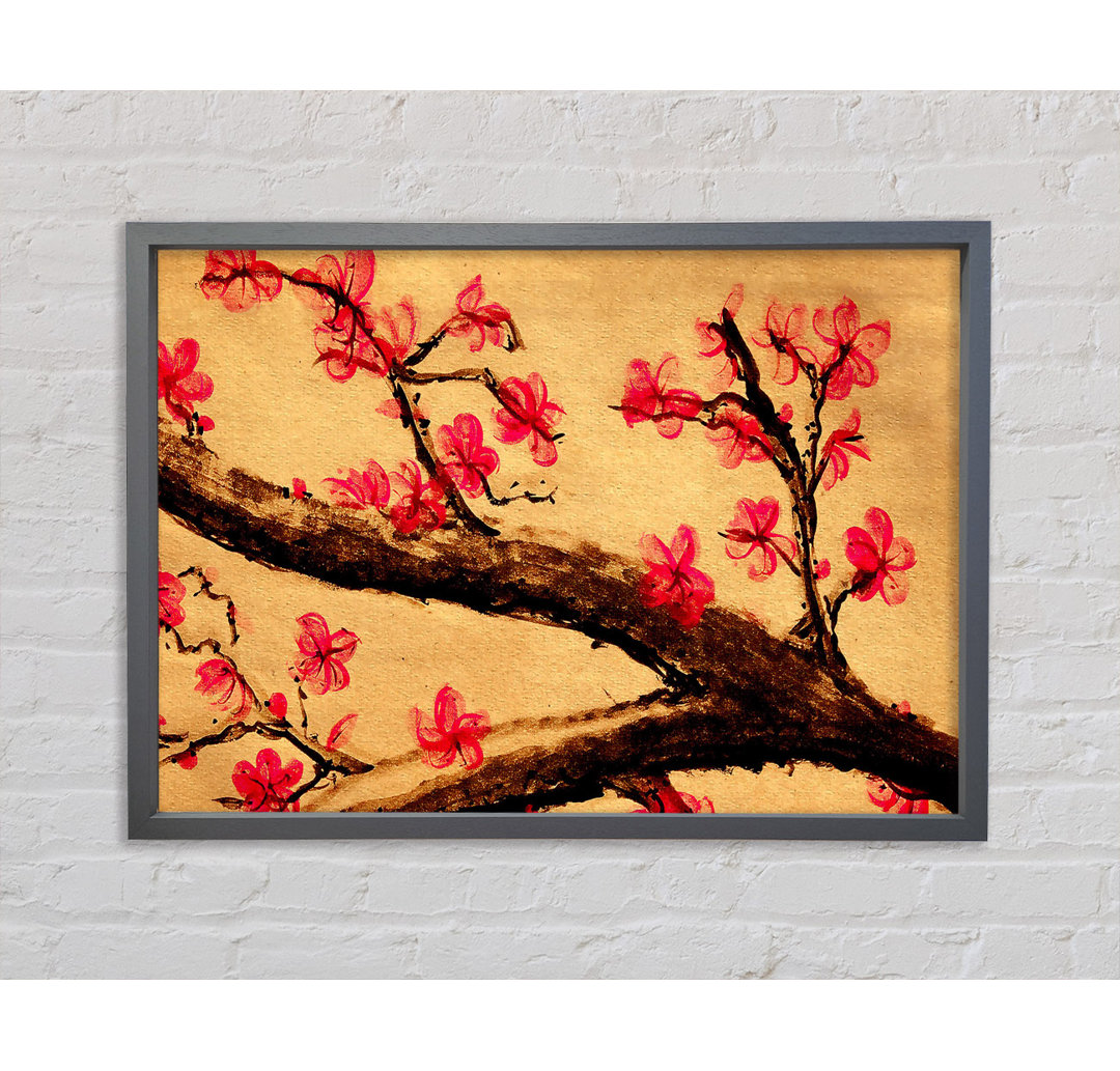 Gerahmtes Leinwandbild Cherry Blossom von Watanabe Seitei