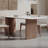 Solid Wood Base Dining Table-1283266417