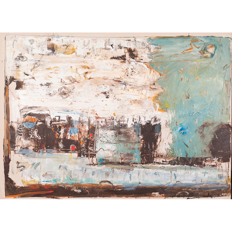 Excavation III - peinture sur toile tendue, H 36 po x l 48 po