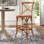 Tabouret en bois d'orme massif avec siège en rotin Kelseyville-1247785822-1255845245