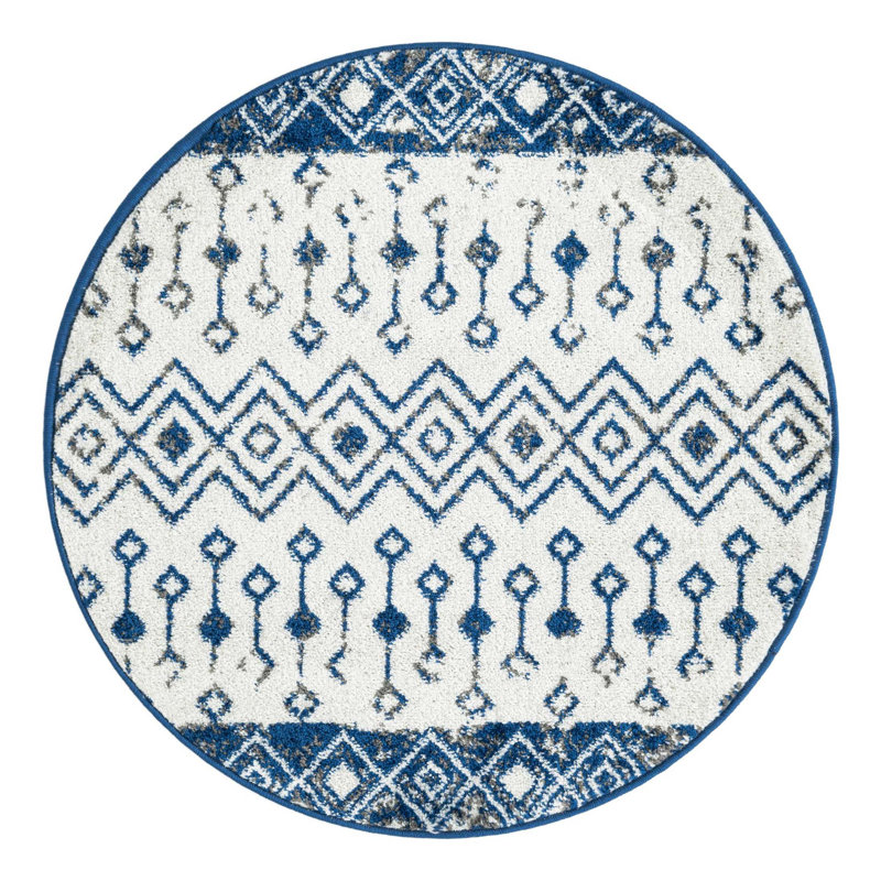 Somerville Geometric Indoor Rug, Round 3'3"