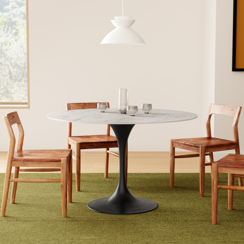 Flow Ceramic Dining Table, Black