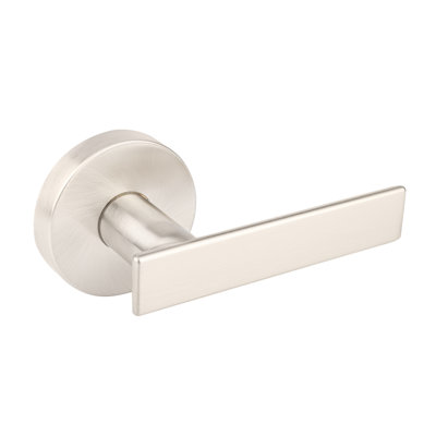 Poignée de porte plate avec rosette ronde