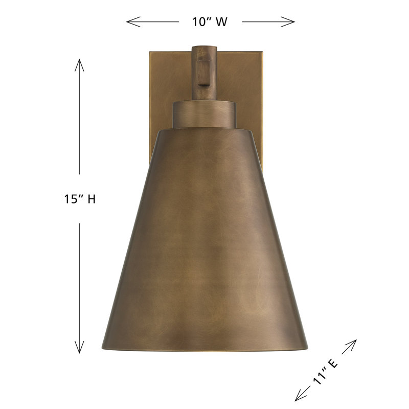Lanterne murale d'extérieur 1 lumière Savoy House Ryder en bronze Atlas, Bronze, H 15 po x l 10 po x P 10 po