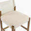 Ensemble de tabourets de bar en tissu noir d'inspiration Mid-Century, siège rembourré confortable avec structure en bois d'hévéa robuste pour une décoration intérieure élégante.
