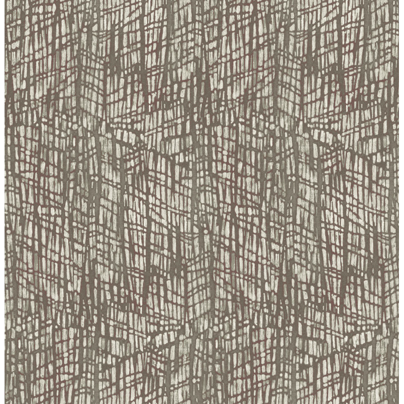 Rouleau de papier peint abstrait 33 pi x 20,5 po Moonlight, Rouge