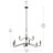 Pilar Two-Tier Nine-Light Matte Black Chandelier-127380321