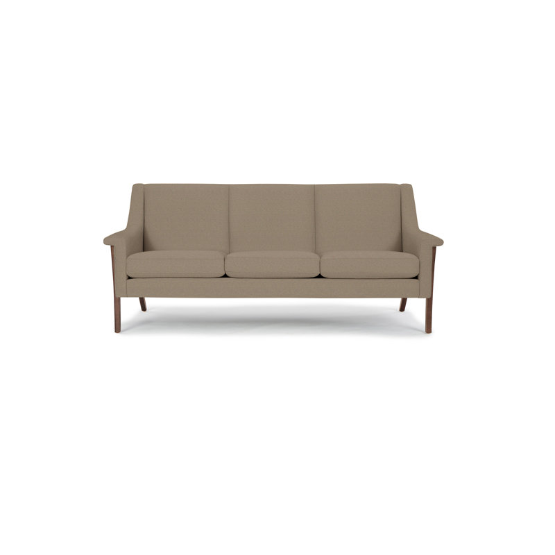 Arlo Sofa, Walnut, Smoke Polyester