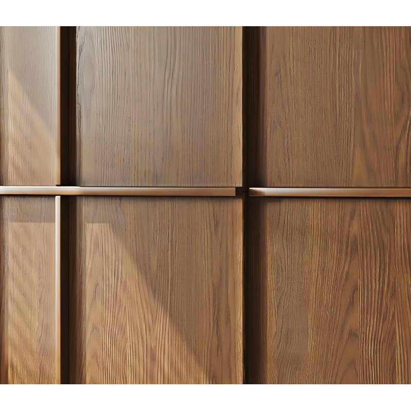 Garde-robe simple à pousser et tirer rétro, H 78,74 po x l 86,61 po x P 23,62 po