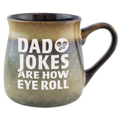 Dad Jokes Sand Etched Ceramic Coffee Mug, 16oz