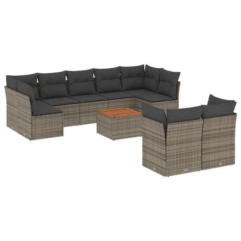 Vidaxl Garden Sofa Set Grey