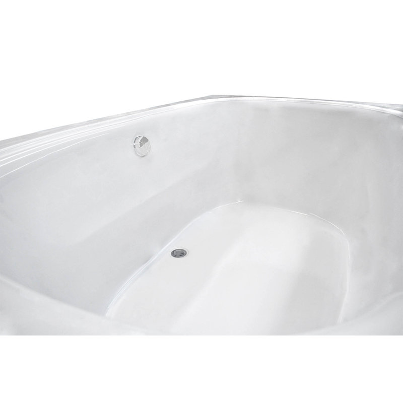 St. Kitts 65.75 " L x 42.25 " W Drop-In and Mounting / Installation Required Soaking Acrylic Bathtub