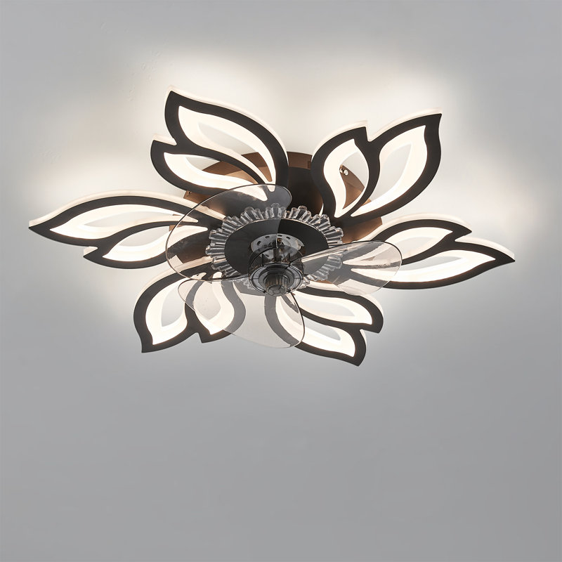 Ceiling Fan with LED Lights, Black