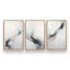 Ethereal Smoke Dance, ensemble de 3 impressions sur toile dans un cadre-106959844-106959854