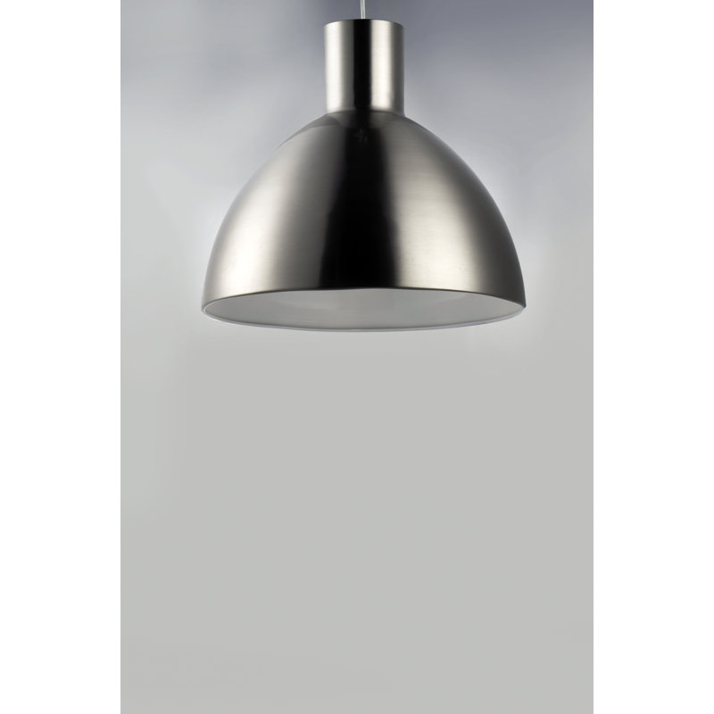 Wava 1 - Light Single Pendant, Satin Nickel, 13.75" H x 13.75" W x 13.75" D