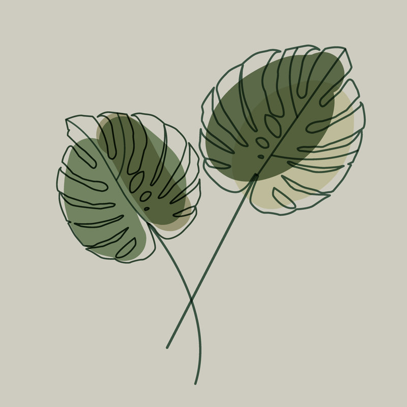 Tropical Leaf Background by Simon2579 - Wrapped Canvas Print, 30cm H x 30cm W