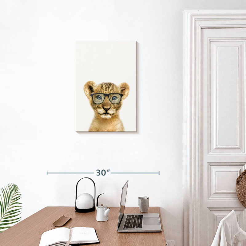 Lion à quatre yeux, H 24 po x l 16 po