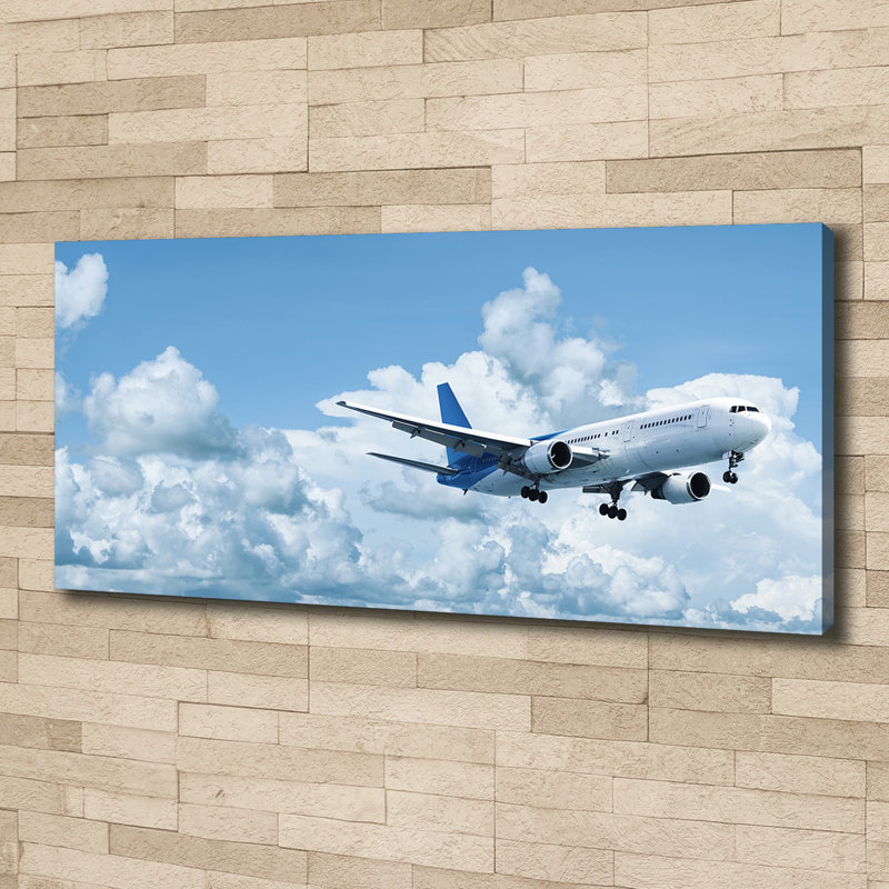 Airplane In The Sky - No Frame Print on Canvas
