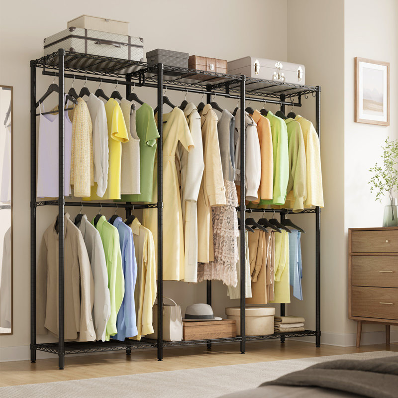 Heavy-duty Garment Rack With Adjustable Storage