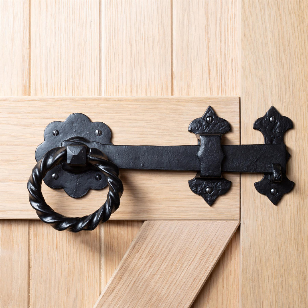 Hammer & Tongs - Rose Ring Gate Latch - W285mm - Black