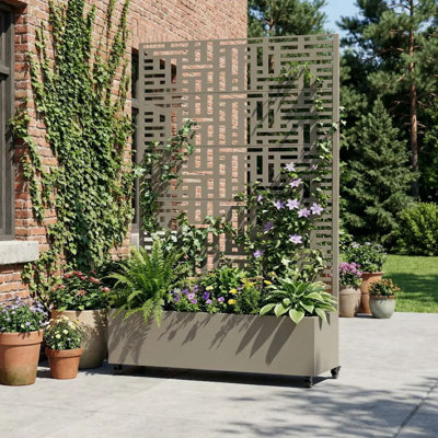 Abraham Metal Planter Box with Trellis
