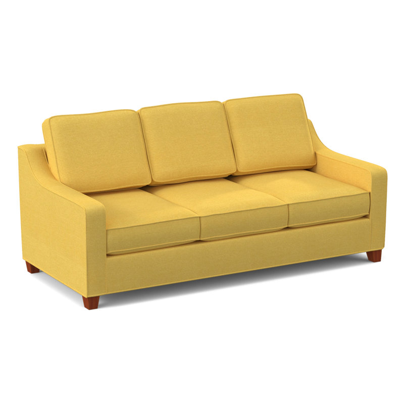 Clark 82" Square Arm Sofa Bed Sleeper with Reversible Cushions, BM Cherry, Innerspring, Antic Mimosa