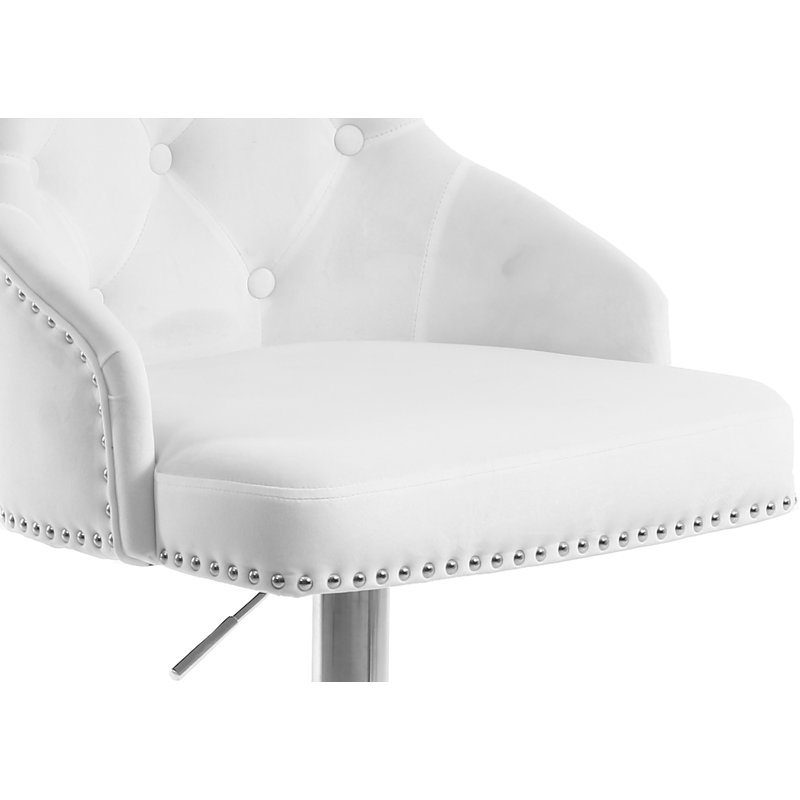 Tabouret Bocana, Blanc, Chrome