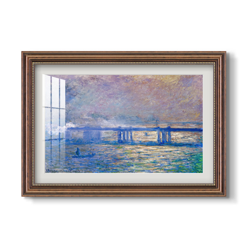 Pont de Charing Cross, 1903 - Claude Monet - Reproduction encadrée sur mesure, Format intérieur 20 po x 28 po