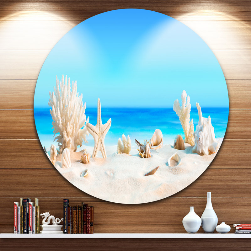 « coquillages on tropical beach », reproduction d’art Seashore, H 20 po x l 40 po x P 1po, Toile tendue
