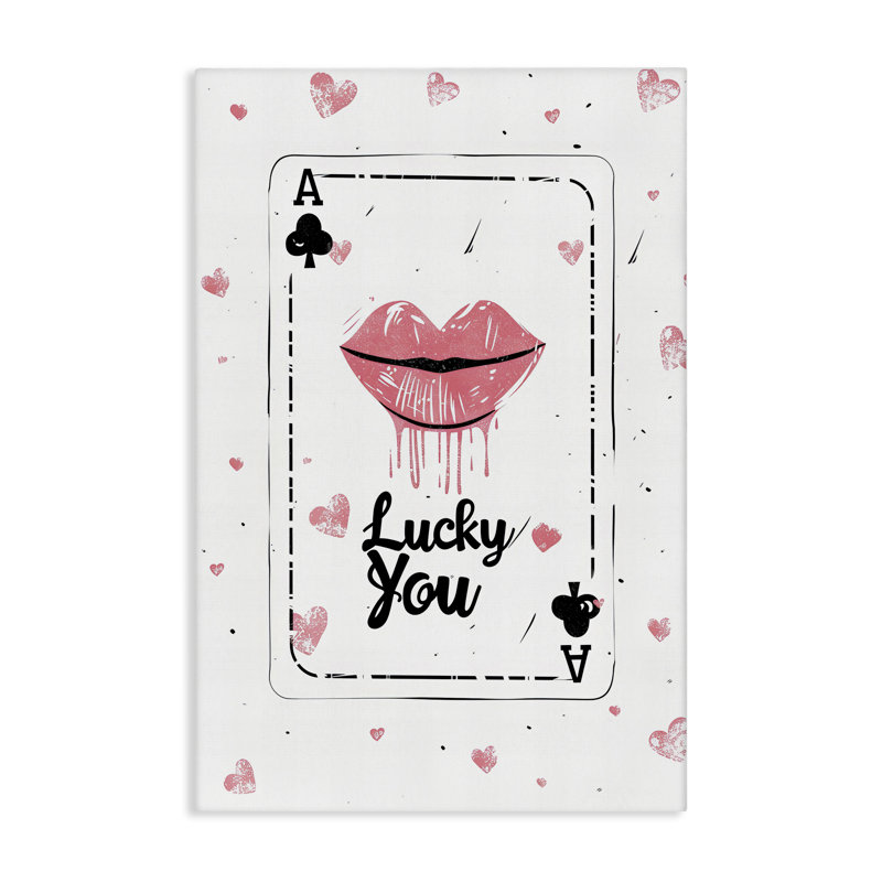 Toile de cartes à jouer Lucky You, design par LSR Design Studio, H 30 po x l 20 po