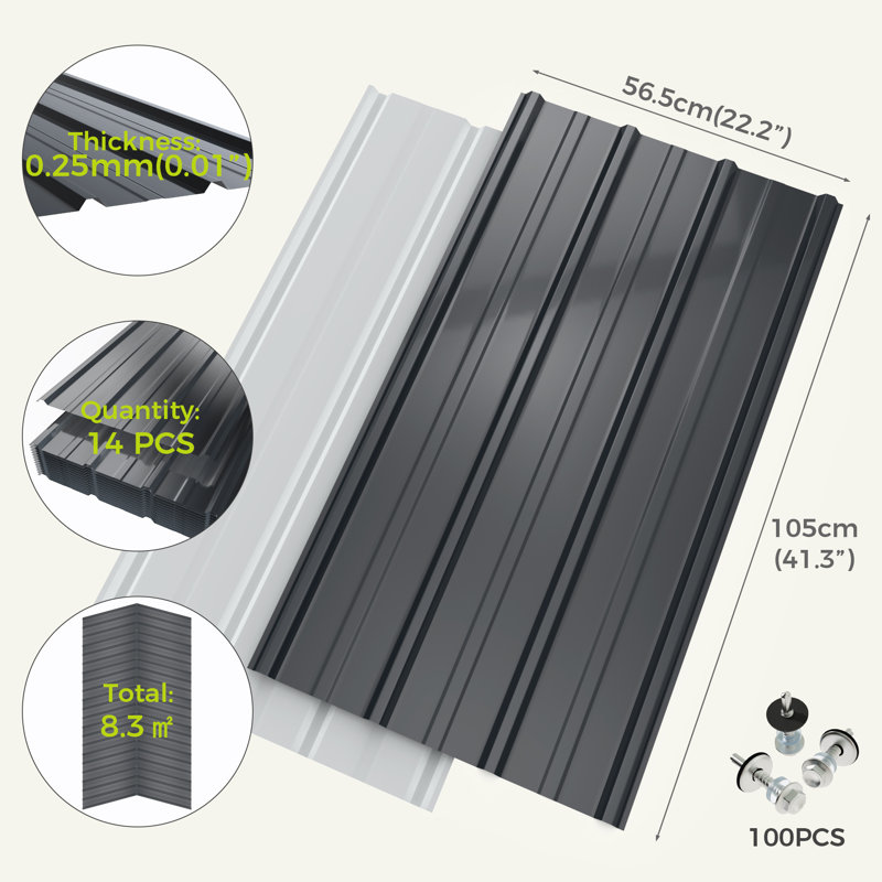 Roofing Sheets, 105*56.5Cm