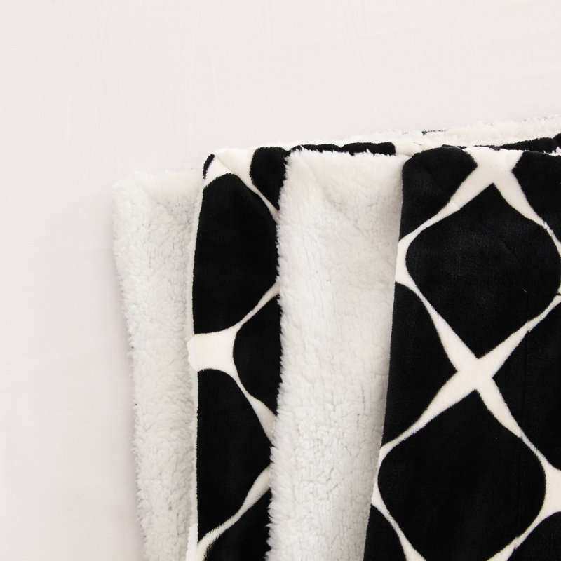 Throw Blanket, Black/White
