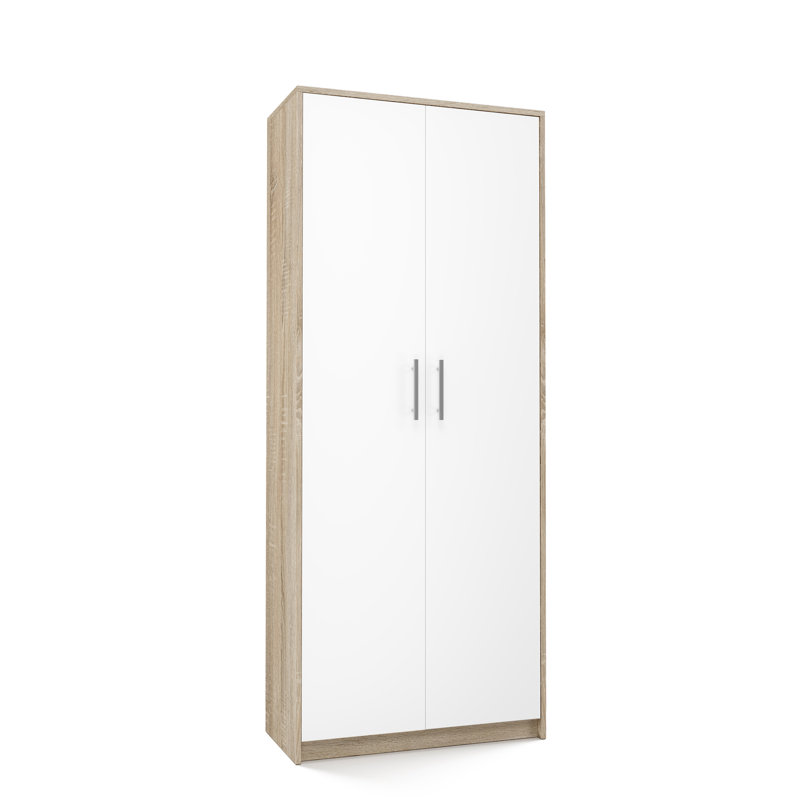Jahmeek 180cm H x 74cm W Bookcase, White/Sonoma Oak
