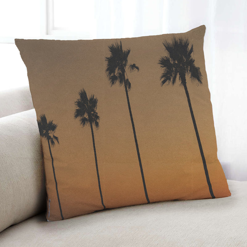 Coussin Plants Palm Tree, Microsuède