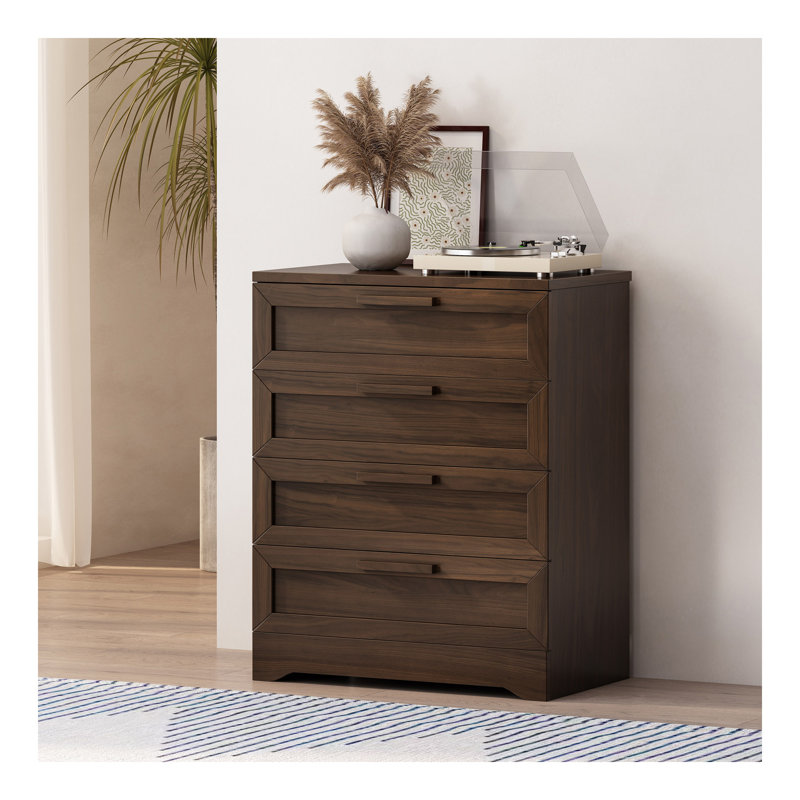 Commode l 4 tiroirs Kazusa, Noyer