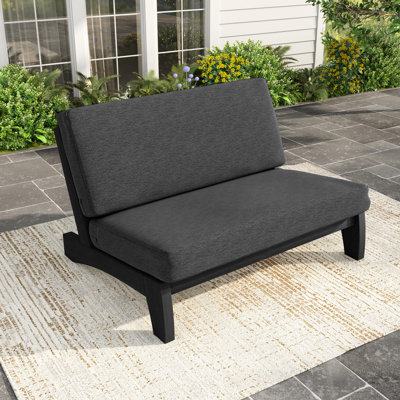 Polett Teak Wood Patio Outdoor Armless Lounge Chair