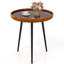 Table de bout ronde de 20 pouces avec décoration de coquillage et finition en résine époxy-861352510