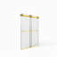 Porte de douche coulissante double sans cadre l 56-60 "x H 70", verre trempé clair de 5/16 "(8mm)-120178773
