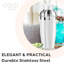 OGGI Classic Cocktail Shaker White Stainless - 26 oz, Stainless Steel Construction, Built in Strainer - Ideal Home Bar Drink Mixer, Bartender Kit, Essential Bar Accessories